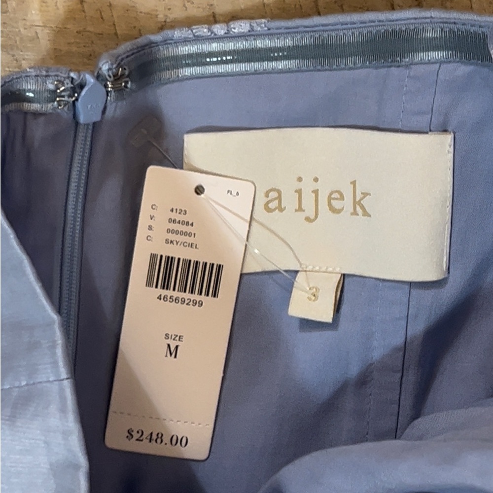 NWT Anthropologie AIJEK Natalia Silk/Linen Embroidered Strapless Jumpsuit M - Picture 4 of 7